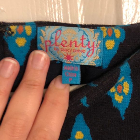 Plenty Sweater Dress Blue/Orange Ikat-style Print - Picture 4 of 6